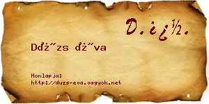 Dúzs Éva névjegykártya